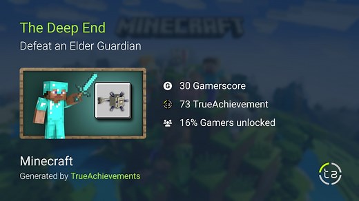 The Deep End achievement in Minecraft