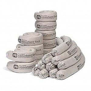 PIG Original Absorbent Sock - 20 Socks - ext. Dia. 3" x 42" L - Absorbs up to 64 oz per Sock - 204