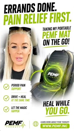 Portable PEMF Mat for Period Pain Support While Running Errands