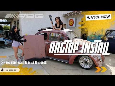 Classic VW Oval Bug Sliding Ragtop Install - Conversion Completed in one Day! 😮‍💨