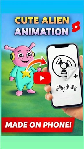 Cute Alien Animation I Full Video Link in the description👇 #2danimation #shorts #flipaclip #funny
