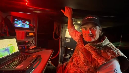 From the Rail | LawConnect Race Update from 2x Line Honours winner Christopher Lewis from onboard LawConnect. LawConnect and Master Lock Comanche are again playing a game of cat and mouse across the Bass Strait as the maxis vye for Line Honours. The pair are currently averaging about 13 knots of boat speed within 5 nautical miles of one another, with Master Lock Comanche holding the lead. 📌 Follow the tracker: https://www.rolexsydneyhobart.com/race/2025/tracker | Rolex Sydney Hobart