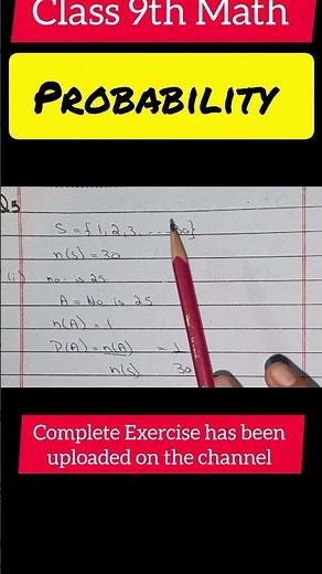 Probability Class 9th Math #class9maths #mathematics #probability