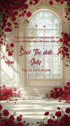 Eng 4 | Reception / Wedding/ Engagement / Anniversary Invitation Video | Red Flower Style