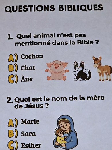 Quiz biblique : Testez vos connaissances sur la Bible