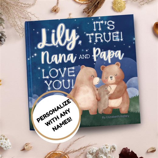 Personalized Children's Book From Grandparents, Custom Name Bedtime Story Birthday Gift for Grandkids - Etsy