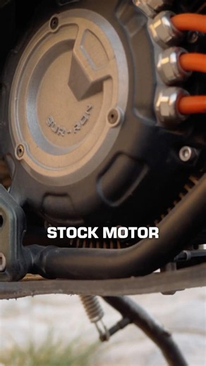 The stock Surron motor has proven it can handle the power this Ultra Bee build demands