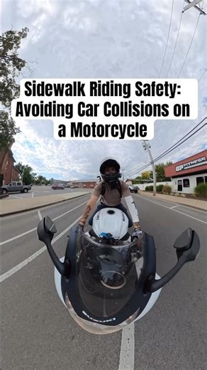 Sidewalk Riding Safety: Avoiding Car Collisions on a Motorcycle