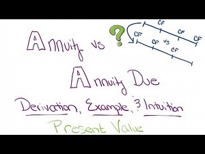 Annuity vs Annuity Due Present Value FV | Example Problem & Intuition Explained
