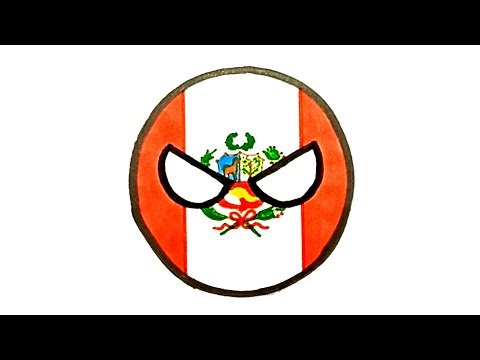 Drawing Peru CountryBall | How to Draw CountryBall