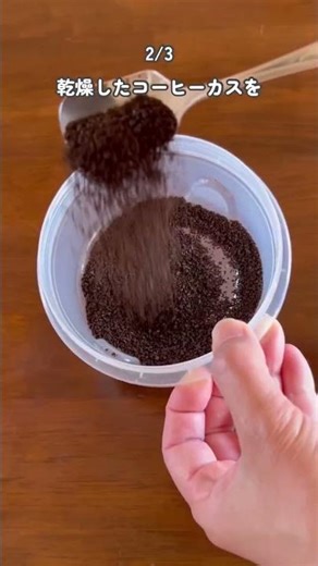 コーヒーカス活用法3選☕️⇦他の投稿はこちら🥹🥹普段捨ててるコーヒーかす捨てる前に活用してね☕️