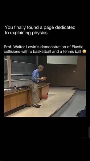 Prof. Walter Lewin's Demonstration Of Elastic Collision 💥 #viral