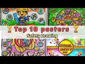 🏆 TOP 10 SAFETY POSTERS 🏆| Easy Safety Month Poster |