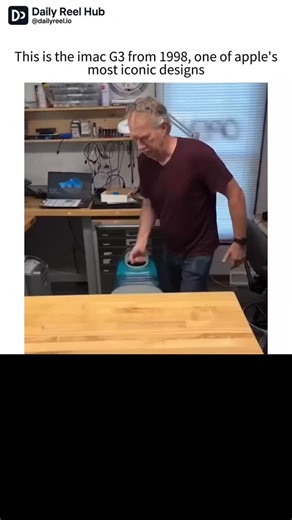 DAILY REELS HUB on Instagram: "The iMac G3 wasn’t just a computer—it was a total design revolution. 💫 When it launched in 1998, every desktop looked like the same boring beige box… and then Apple dropped this bright, translucent all-in-one machine that felt like it came from the future. 🔮✨ With its bold colors, rounded shape, and even a built-in handle, the G3 made technology feel fun, playful, and personal again. It wasn’t trying to blend in—it wanted to stand out. And it did. Suddenly, compu