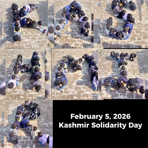 Unsere Kinder School on Instagram: "Our students stood side-by-side to spell out "KASHMIR," captured in this beautiful overhead shot. 🧩 Seeing the letters come together from above perfectly symbolizes how every small effort builds a bigger picture of unity. 🏫 At Unsere Kinder School, we use creative perspectives to make learning and solidarity unforgettable. 💬 Swipe to see their hard work! Which photo is your favorite? #UnsereKinderSchool #KashmirSolidarityDay #BirdsEyeView #LearningThroughFu