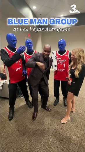 Blue Man Group at the Aces vs. Fever Game
