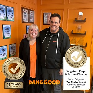 🏠 Looking for a reliable carpet cleaning service in Calgary? Trust the experts at Dang Good Carpet and Furnace Cleaning 🧹 Their exceptional cleaning services are designed to remove dirt, stains, and allergens from your carpets, leaving them fresh and clean. 😌 Plus, with two consecutive years of being voted as the #TopChoice Carpet Cleaning Services, you know your carpets are in good hands. 🎖️🏆 Experience the difference of award-winning carpet cleaning services with Dang Good. 🧼 Book your a