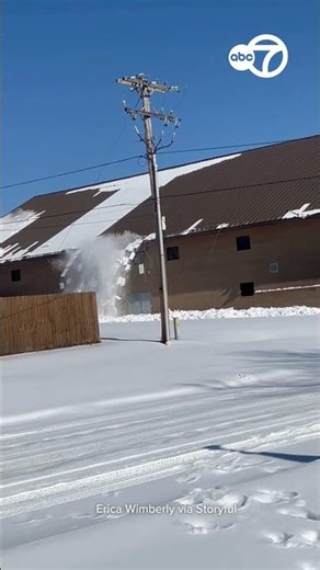 Satisfying Sound: Snow slides off roof
