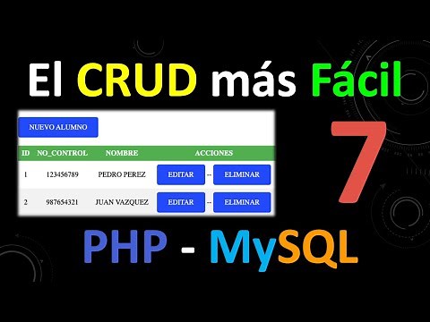 7.- Editar datos en MySQL y PHP con PHPMyAdmin.