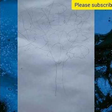 How to draw a tree 🌴#trending tree