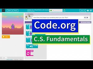A Royal Battle with Events Lesson 12.3 Course B Code.org Tutorial with Answers