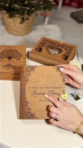 Our Personalized Wooden Memory Box is the perfect keepsake for couples, book lovers