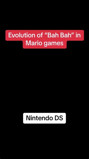 Evolution of “Bah Bah” in Mario games