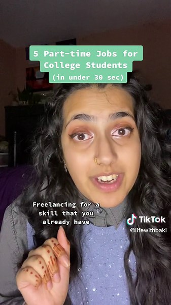 Working part-time while in college will not only help you earn extra cash, it will also give you a valuable opportunity to build your professional skill sets and gain real-world experience that will set you apart from your peers. Start building your future today by taking on one of these part-time jobs as a college student! #collegetiktok #collegestudents #careerideas #studentparttimejob #retailassociate #foodserviceworker #collegeintern #collegefreelancers #collegetutor