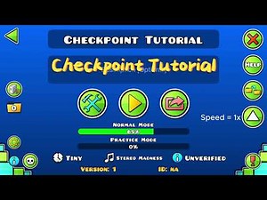 A tutorial for checkpoints in normal mode Geometry Dash (gd) #geometrydash #gd #roptop #robtopgames