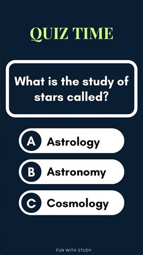 What Is the Study of Stars Called? 🌟 | GK Quiz #gkquiz #quiz #quiztime #shortsbeta #shorts