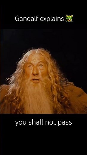 You shall not pass #gandalf #lotr #explained #wizard #yt #4k #hd #randoshorts