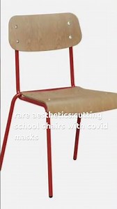 rare aesthetic:cutting school chairs with covid masks💗😷#rareaethetic