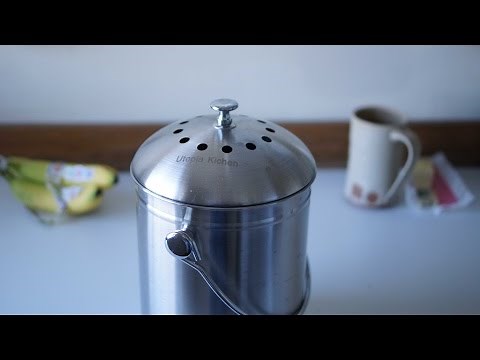 Indoor Compost Bin for Kitchen Test & Review - Stainless Steel