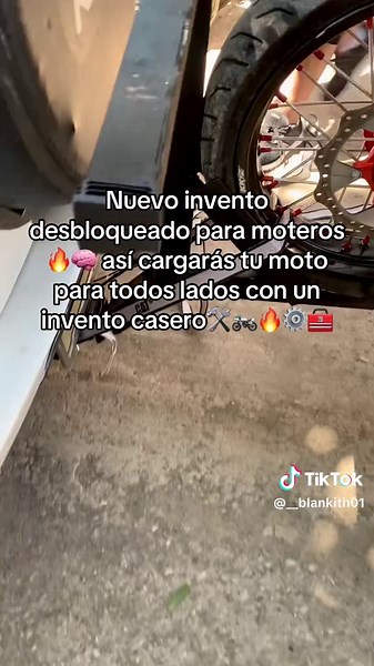 Nuevo invento casero para moteros: carga tu moto fácilmente