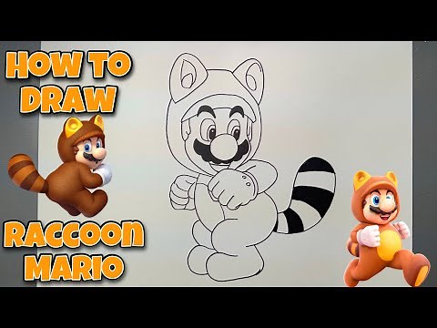How To Draw Raccoon Mario 🦝| The Mario Movie | Step-By-Step #drawing