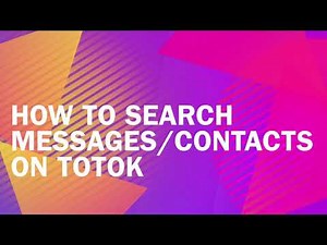 How to Search Messages and Contacts on ToTok | "How to use ToTok" Tutorial Video