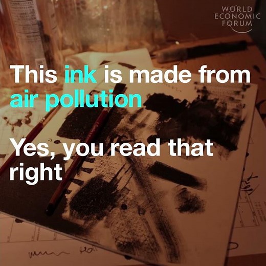 This ink is made from air pollution