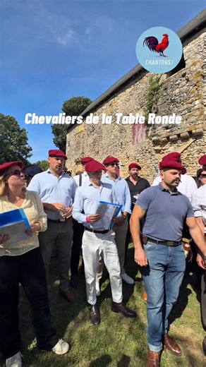 10K views · 8.7K reactions |  Chevaliers de la table ronde, tout simplement ! Les copains de @normandie_behourd guerroyant vigoureusement face à nous, il fallut soutenir le moral des troupes. Et quoi de mieux qu’un appel aux canons post-baston ?  Haut les chœurs et chantons ! #chantonsfrance #tradition #chanteurs #copains #banquet | Chantons - Un air de France | Facebook
