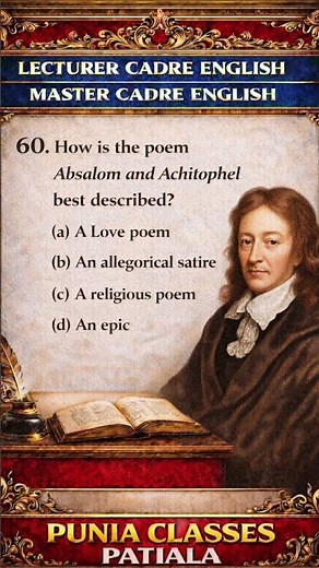 Absalom and Achitophel An Allegorical Satire by John Dryden #AbsalomAndAchitophel #Dryden #mohipunia
