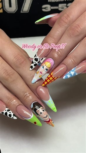 Toy Story nails 🧸💅🏽 #nailtok #vdaynails #toystorynails #fyp #nailtech