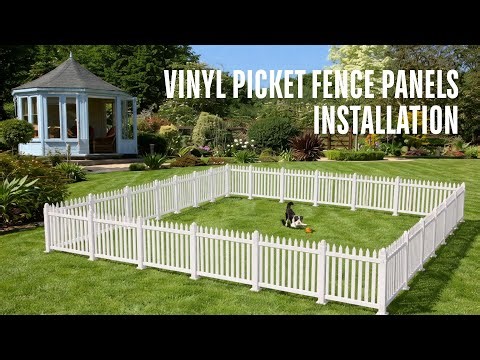 Vinyl Picket Fence Panels Installation