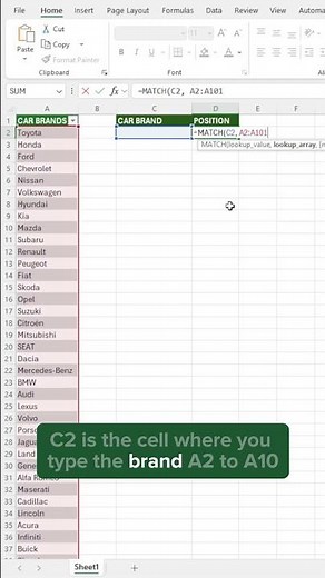 Stop Searching Manually! Find Data Instantly with MATCH in Excel!