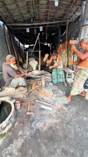 Iron forging skill — a blacksmith crafting a sharp boti with pure strength and precision 🔥⚒️