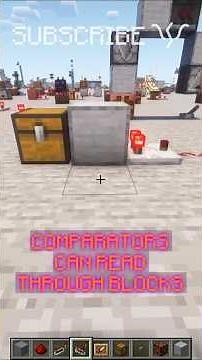 COMPARATORS can ONLY read STRAIGHT THROUGH BLOCKS | Redstone with PsiVolt #minecraft #redstone