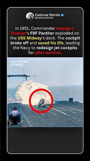 WW2 US Pilot Survives Shocking Navy Jet Accident #shorts