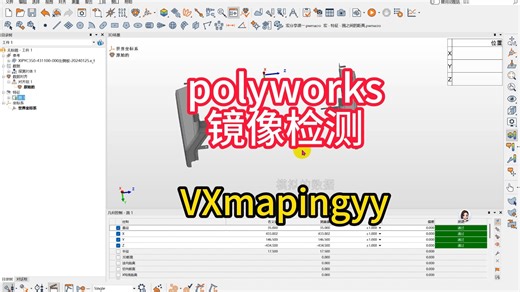 polyworks镜像特征检测