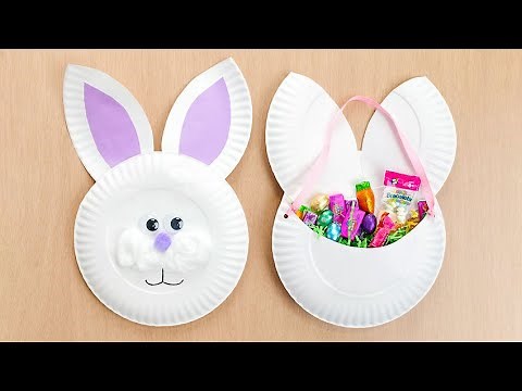 How to Make a Paper Plate Bunny Basket