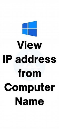 Find IP Address from Computer Name