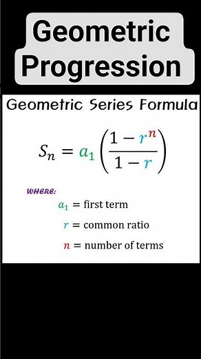 Geometric Progression. | Algebra | formula of geometric progression ‪@MathandTechbyAR‬