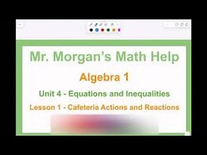 OUR Algebra 1 - Unit 4 Lesson 1 - Cafeteria Actions and Reactions